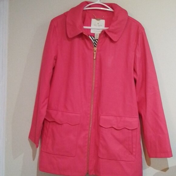 Kate Spade M pink polyurethane coat - Picture 1 of 6